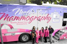 Support for mobile mammography