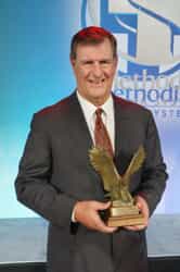 Mayor Michael Rawlings with his Folsom Eagle Award