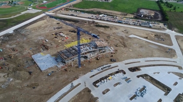 Drone Footage of Construction Site and progress on Methodist Midlothian's build